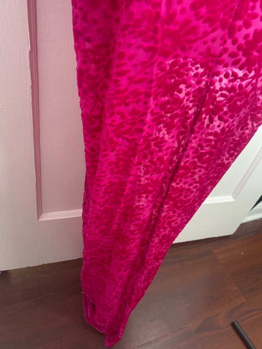 Veronica Beard NWT Ruthie Magenta  Velvet Long-Sleeve  Gown - Picture 11 of 12